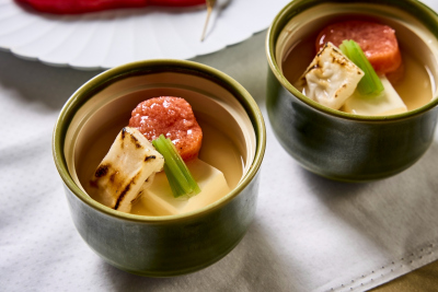 明太子とお餅のチーズ茶碗蒸し