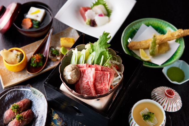 メイン料理：飛騨牛ロースしゃぶしゃぶ