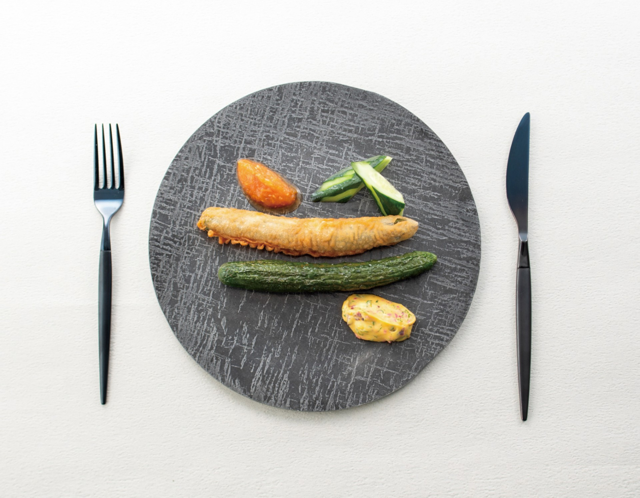 きゅうりのベーニエとココット焼き