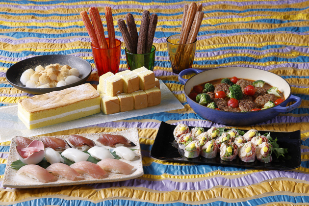 画像：SUMMER FAMILY BUFFETのメニュー集合。