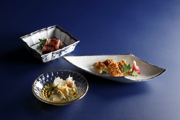 画像：ZK日本料理「8月 真夏の彩宴」料理3品集合