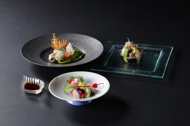 画像：ZK 鉄板焼「7月 真夏の彩宴」料理3品の集合