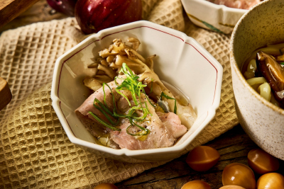 牛肉と舞茸のしゃぶしゃぶ