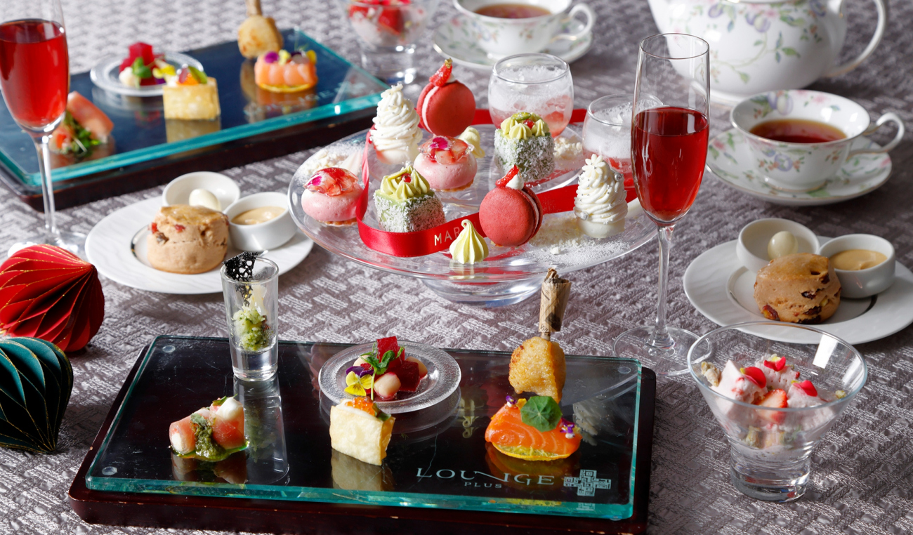 画像：LOUNGE PLUSのクリスマスアフタヌーンティー