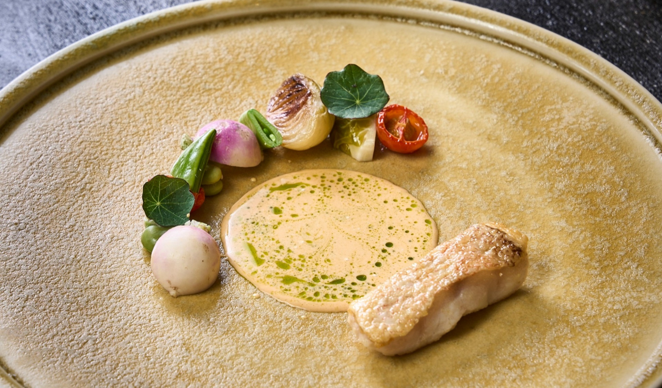 甘鯛のポワレ　ウニ風味のソース・ヴァン・ブラン