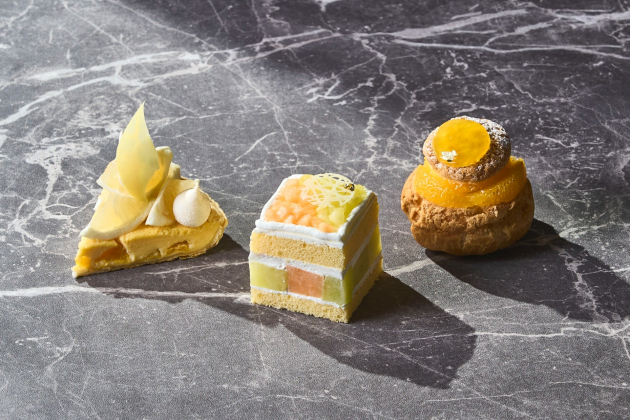 メロンと柑橘のケーキ