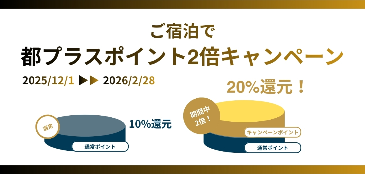 ご宿泊で都プラスポイント2倍キャンペーン 2025/12/1～2026/2/28